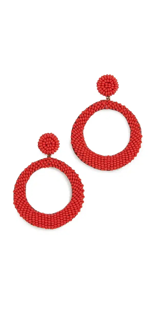 Deepa Gurnani Deepa by  Roberta Earrings Red One Size