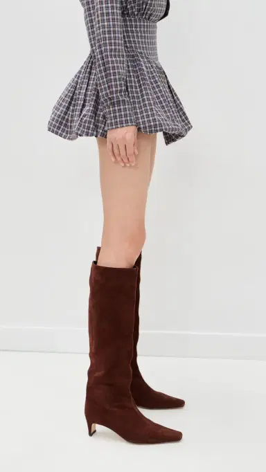 LE BOP Zoe Bubble Skirt Chocolate Check | Thumbnail 4