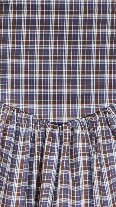 LE BOP Zoe Bubble Skirt Chocolate Check | Thumbnail 6