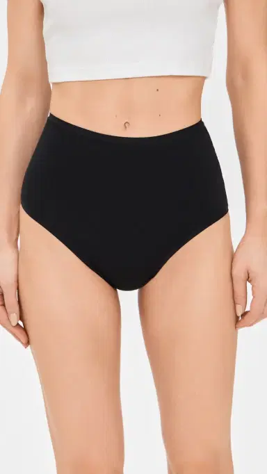 Natori Bliss Bare Cotton High Waist Briefs 3 Pack Black/Black/Café S | Thumbnail 3