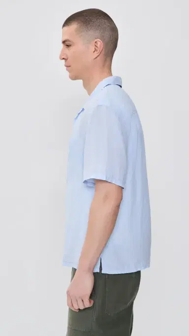 Knickerbocker Marina Linen Shirt Sky | Thumbnail 4