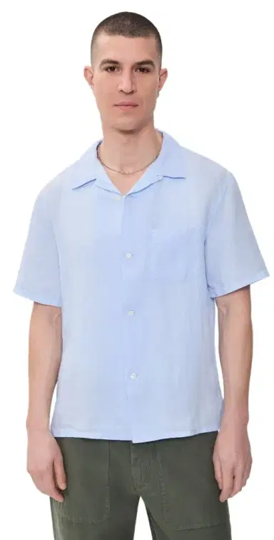 Knickerbocker Marina Linen Shirt Sky | Thumbnail 1