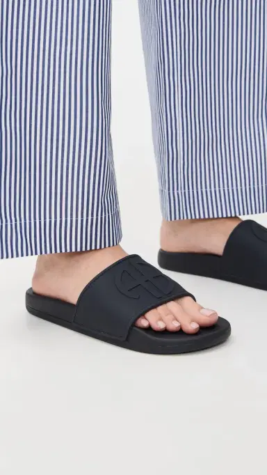 ANINE BING Isla Slides Marine Blue | Thumbnail 3