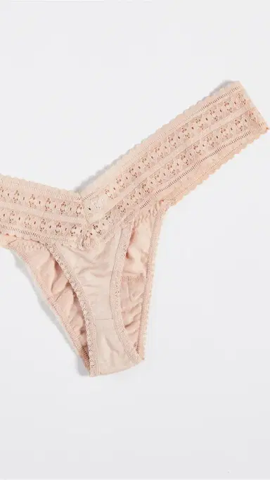 Hanky Panky Dream Low Rise Thongs 3 Pack Cotton Candy/Black/Chai One Size | Thumbnail 4