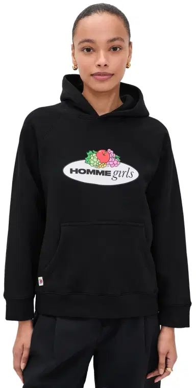 Hommegirls Homme Girls x Fruit of The Loom Hoodie Black w/ Logo M | Thumbnail 1