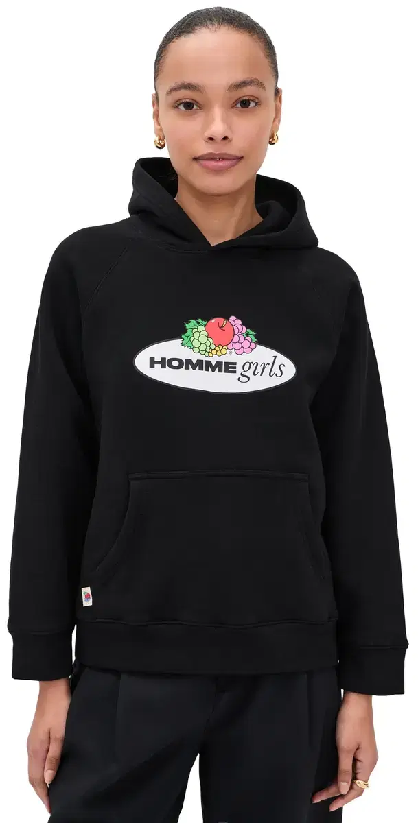 HOMMEGIRLS Homme Girls x Fruit of The oom Hoodie Black w/ ogo