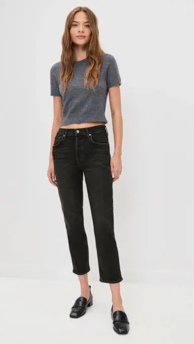 AGOLDE Riley High Rise Straight Crop Jeans | Thumbnail 2 AGOLDE Riley High Rise Straight Crop Jeans | Thumbnail 2