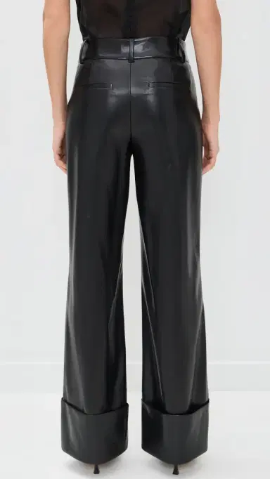 ALICE + OLIVIA Alexander High Rise Vegan Leather Pants Black | Thumbnail 3 ALICE + OLIVIA Alexander High Rise Vegan Leather Pants Black | Thumbnail 3