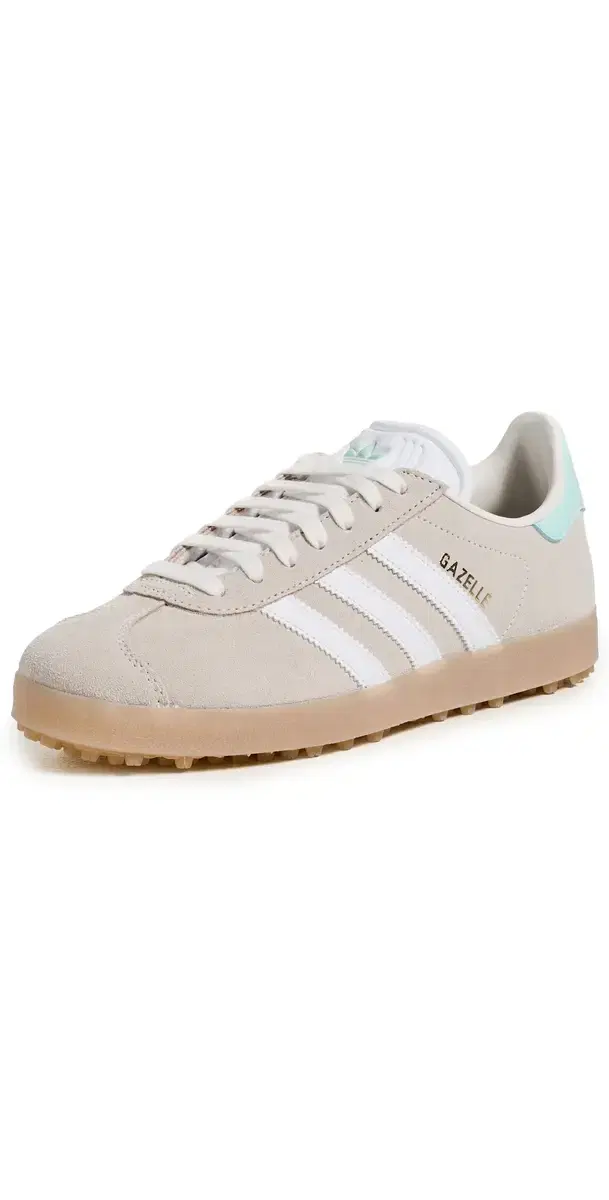 Adidas Golf Womens Gazelle Spikeless Golf Shoes Chalk White/White/Clear Mint