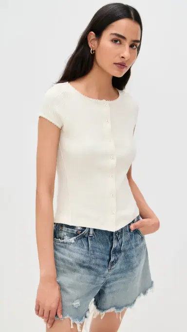 Free People Most Wanted Cardi Ivory M | Thumbnail 2