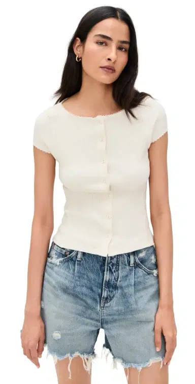 Free People Most Wanted Cardi Ivory M | Thumbnail 1