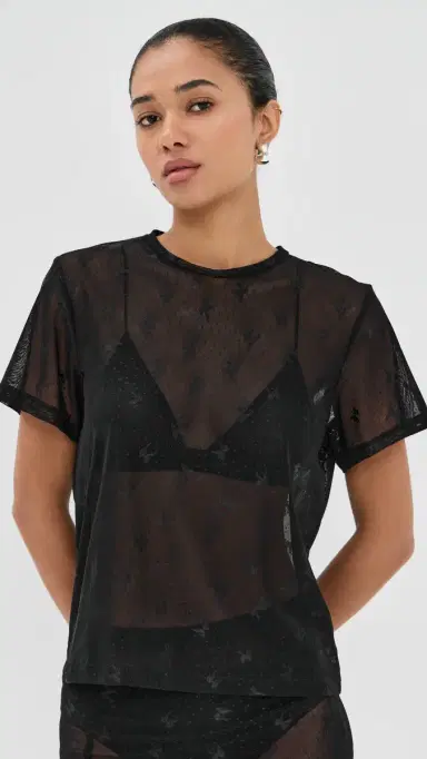 LE BOP Lace Tee Black Bow S | Thumbnail 2