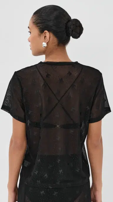 LE BOP Lace Tee Black Bow S | Thumbnail 3