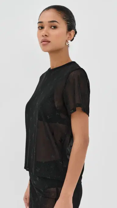 LE BOP Lace Tee Black Bow S | Thumbnail 4