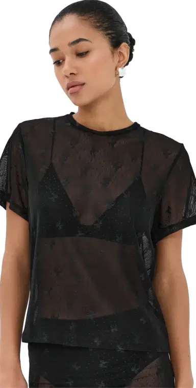 LE BOP Lace Tee Black Bow S | Thumbnail 1