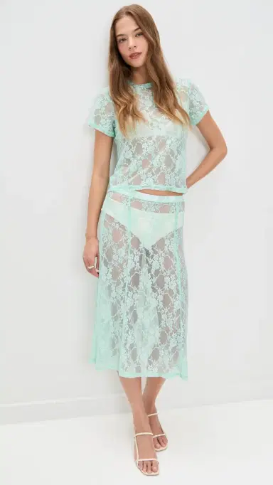 LE BOP Lace Tee Mint M | Thumbnail 5