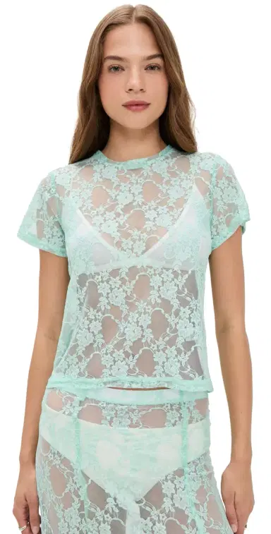 LE BOP Lace Tee Mint M | Thumbnail 1