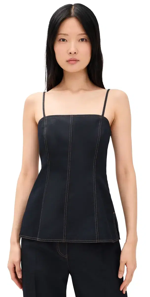 Minimal Slip Top Navy Melange