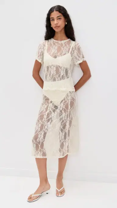 LE BOP Lace Tee Ivory | Thumbnail 5 LE BOP Lace Tee Ivory | Thumbnail 5