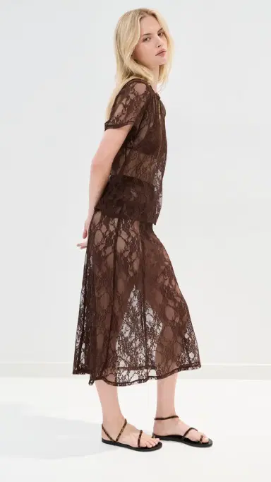 LE BOP Lace Tee Chocolate | Thumbnail 4 LE BOP Lace Tee Chocolate | Thumbnail 4