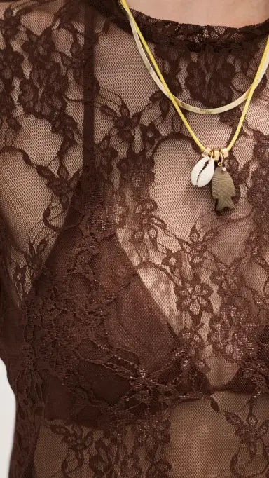LE BOP Lace Tee Chocolate | Thumbnail 6 LE BOP Lace Tee Chocolate | Thumbnail 6