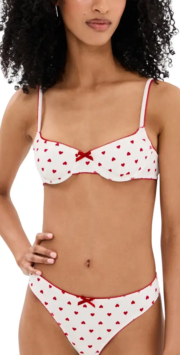 Kat the Label Hugo Underwire Bra Heart Print