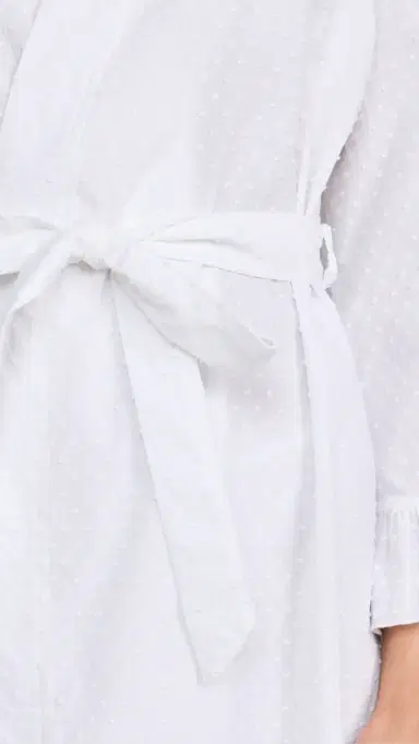 Petite Plume Women's Swiss Dot Robe White L | Thumbnail 6 Petite Plume Women's Swiss Dot Robe White L | Thumbnail 6