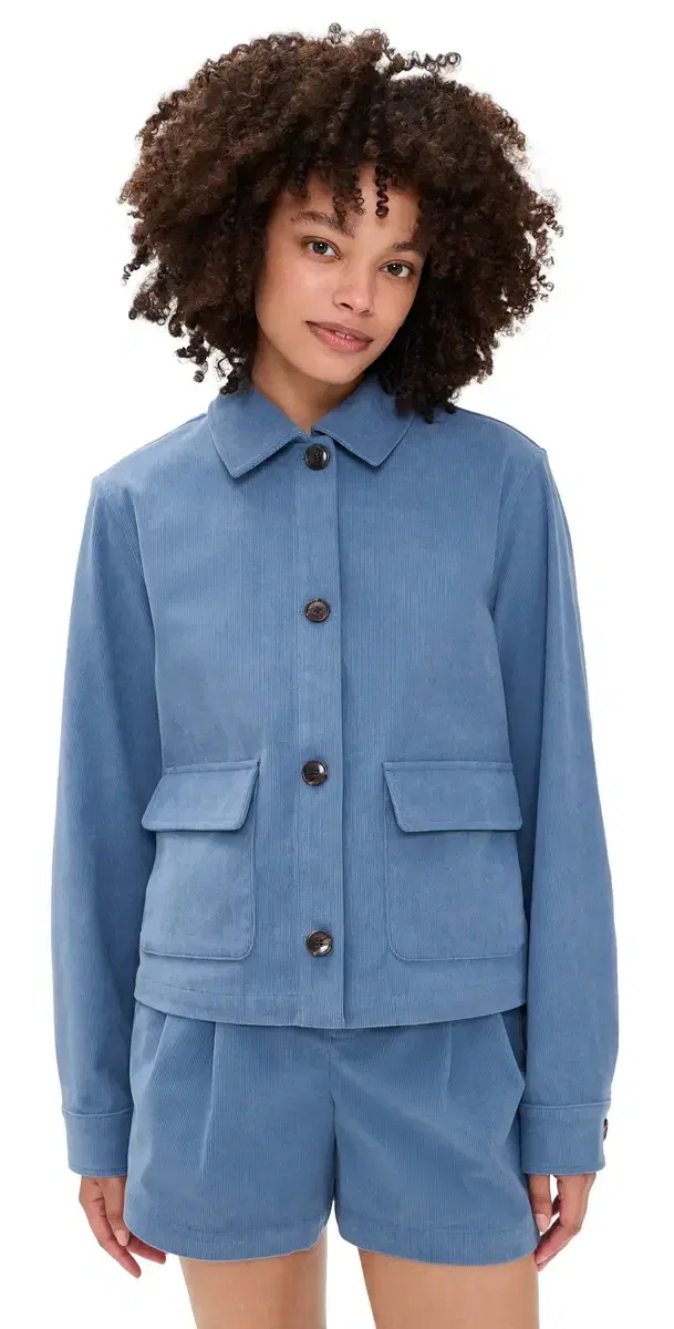 Varley Carlotta Corduroy Jacket Bijou Blue