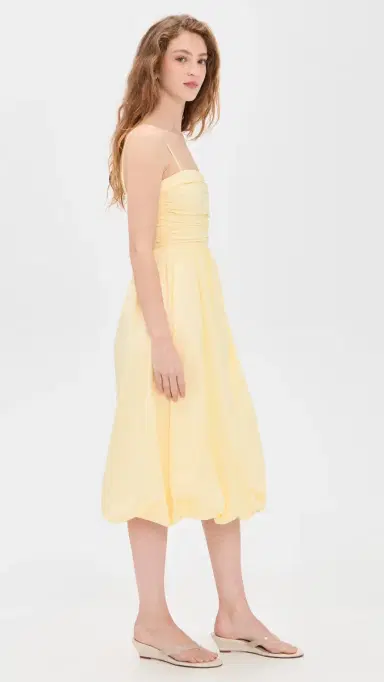 WAYF Katherine Bubble Hem Dress Yellow | Thumbnail 4 WAYF Katherine Bubble Hem Dress Yellow | Thumbnail 4
