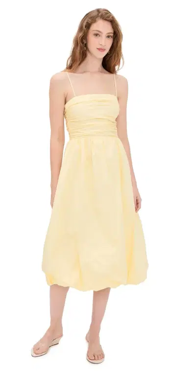 WAYF Katherine Bubble Hem Dress Yellow | Thumbnail 1 WAYF Katherine Bubble Hem Dress Yellow | Thumbnail 1