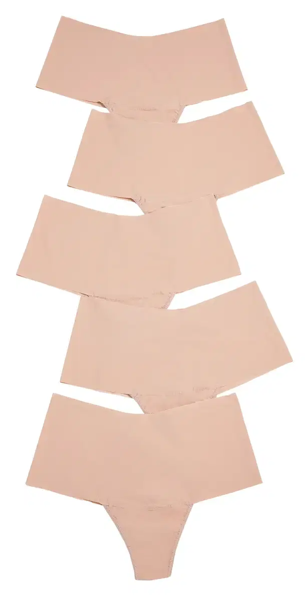 Breathe High Rise Thong 5 Pack Taupe