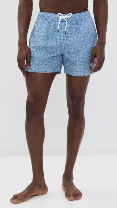 Fedeli Madeira Swim Trunks 5 Navy Circular Print | Thumbnail 2 Fedeli Madeira Swim Trunks 5 Navy Circular Print | Thumbnail 2