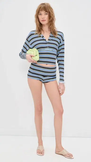 AFRM Justina Shorts Iris Stripe | Thumbnail 5 AFRM Justina Shorts Iris Stripe | Thumbnail 5