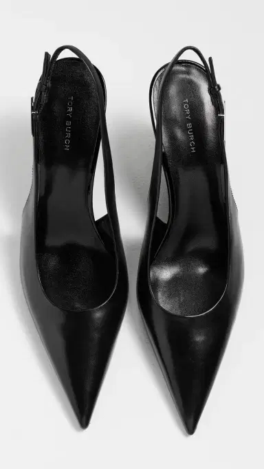 Tory Burch Gigi Slingback Wedges Perfect Black | Thumbnail 5