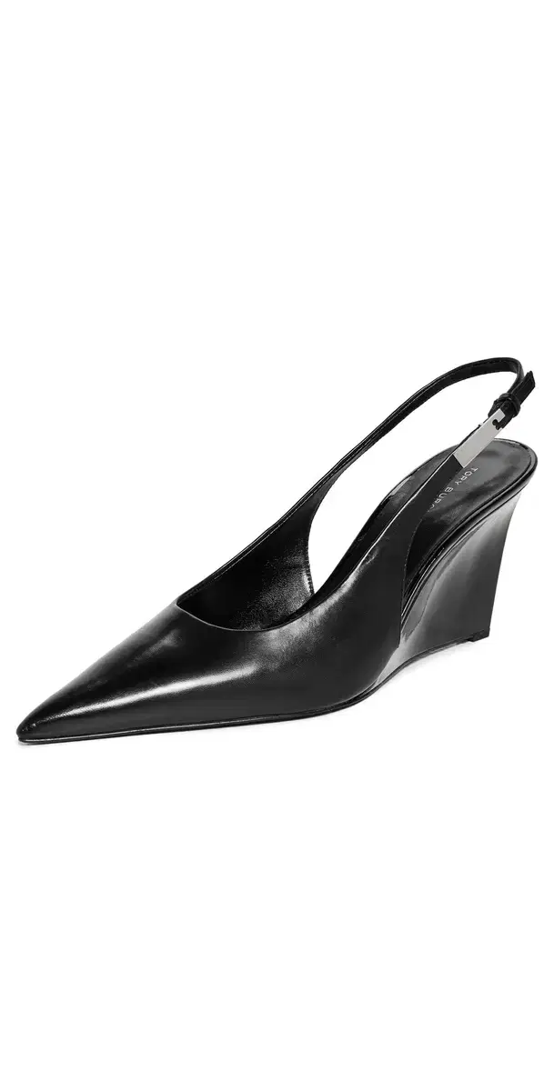 Gigi Slingback Wedges Perfect Black