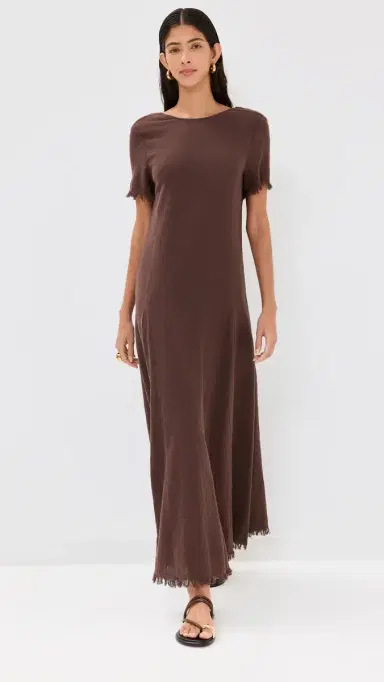Staud Le Havre Dress Dark Chocolate XS/S | Thumbnail 2