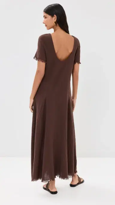 Staud Le Havre Dress Dark Chocolate XS/S | Thumbnail 3