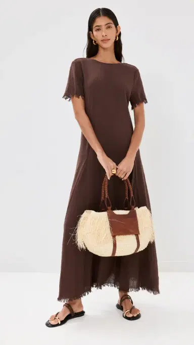 Staud Le Havre Dress Dark Chocolate XS/S | Thumbnail 5