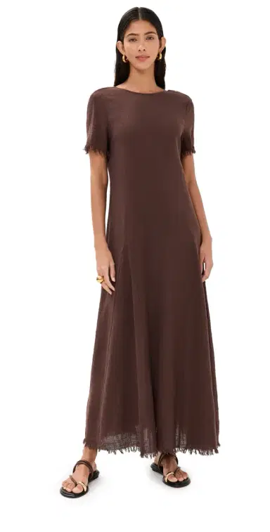 Staud Le Havre Dress Dark Chocolate XS/S | Thumbnail 1
