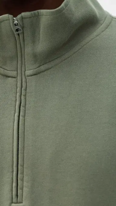Madewell Quarter Zip Pullover Olive Slate | Thumbnail 6