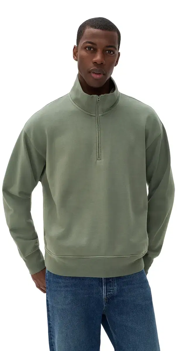 Madewell Quarter Zip Pullover Olive late