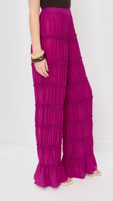 Andrea Iyamah Sina Pants Magenta | Thumbnail 4