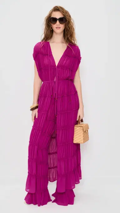 Andrea Iyamah Sina Pants Magenta | Thumbnail 5