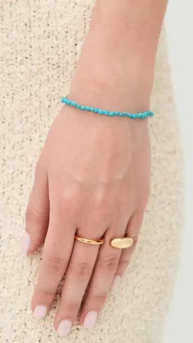 JIA JIA Turquoise Pebble Bracelet Turquoise One Size | Thumbnail 3