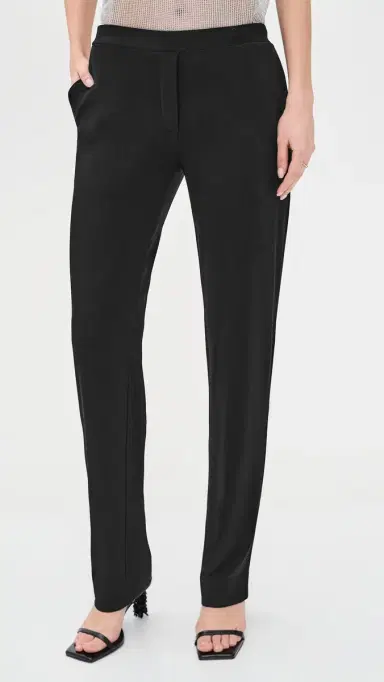 Norma Kamali Flat Front Mens Pants Black | Thumbnail 2 Norma Kamali Flat Front Mens Pants Black | Thumbnail 2