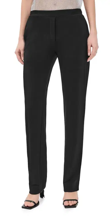 Norma Kamali Flat Front Mens Pants Black | Thumbnail 1 Norma Kamali Flat Front Mens Pants Black | Thumbnail 1