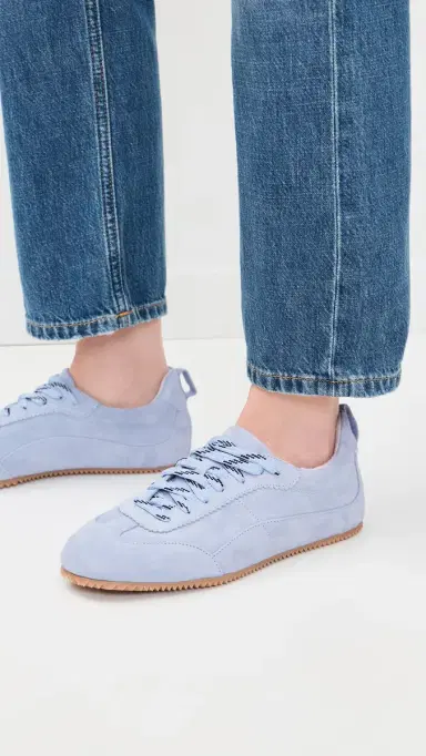 FRĒDA SALVADOR Minnie Ballet Sneakers Sky Blue Suede | Thumbnail 3