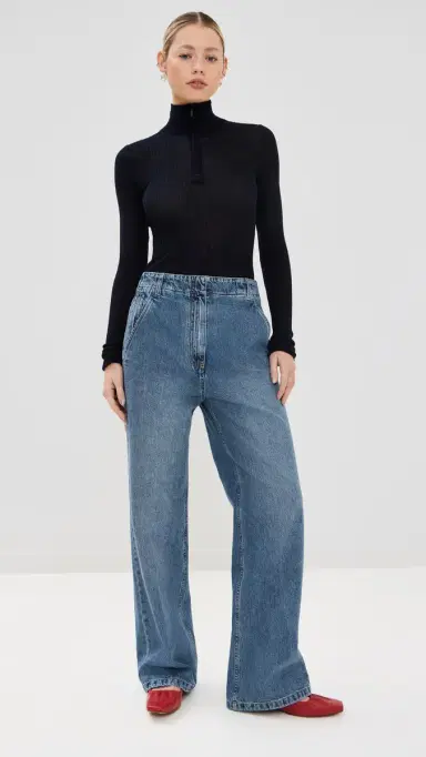 Tibi Spring Denim Barry Jeans Classic Blue 25 | Thumbnail 5