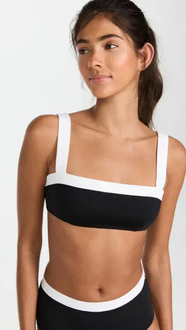 Staud Liv Bikini Top Black/White | Thumbnail 3 Staud Liv Bikini Top Black/White | Thumbnail 3