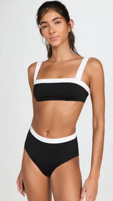 Staud Liv Bikini Top Black/White | Thumbnail 6 Staud Liv Bikini Top Black/White | Thumbnail 6